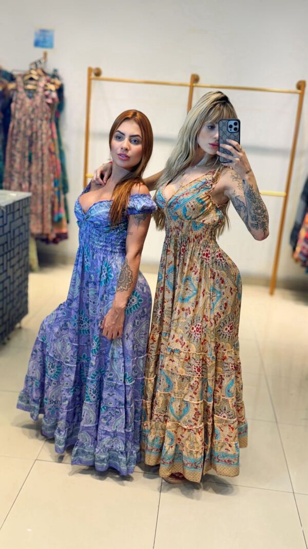 Vestido Seda Ciganinha Mix