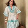 Vestido Boho Curto com Detalhes