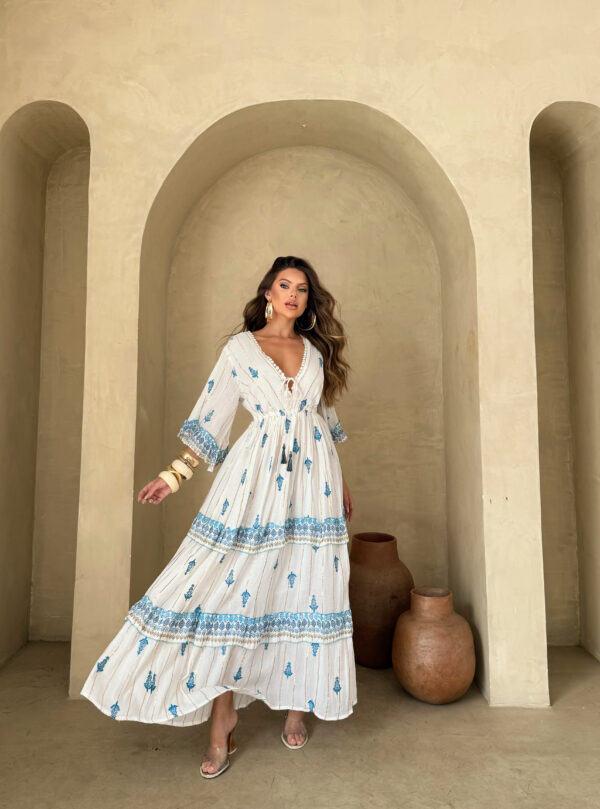 Vestido Longo - Super Luxo - Cordão no Busto - Image 3