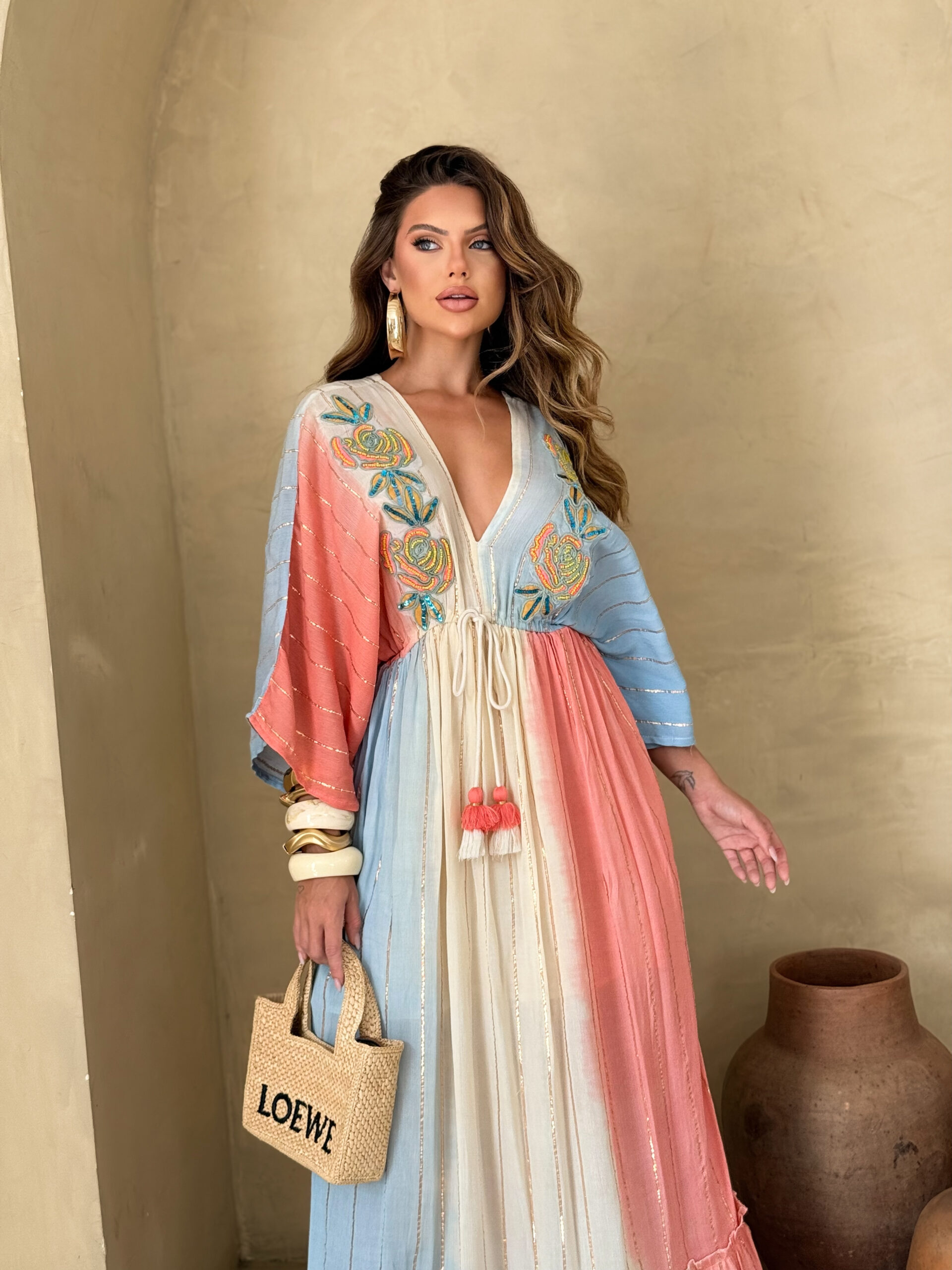 Vestido Longo- Bordado Super Luxo