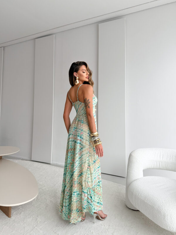 Vestido Longo Amarração na Cintura - Cores - Image 3