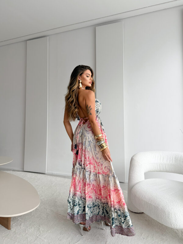 Vestido Longo Amarração na Cintura - Cores - Image 5